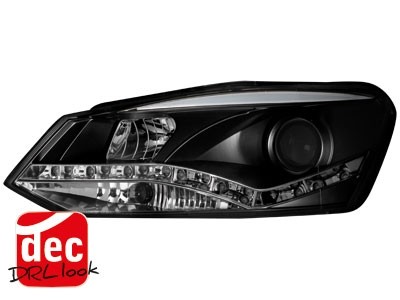 Headlights VW Polo 6R 10-.. Dayline Devil Eyes black