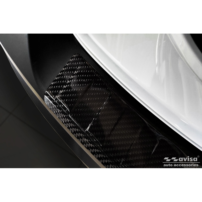 Echt 3D Carbon Achterbumperprotector  Mazda MX-30 2020- 'Ribs'