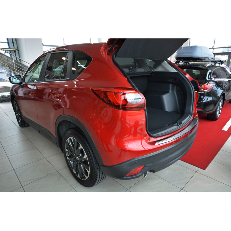 Zwart RVS Achterbumperprotector  Mazda CX-5 2012-2017 'Ribs'