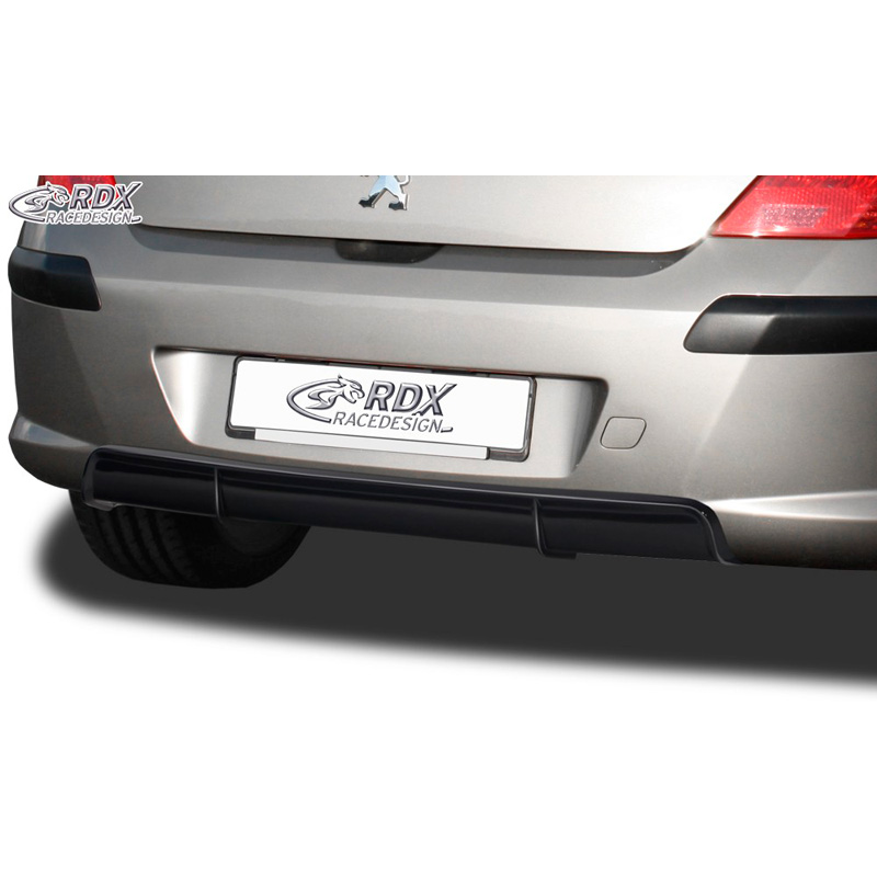 Rear bumper skirt 'Diffusor'  Peugeot 308 HB 2007-2013 (ABS glossy black)
