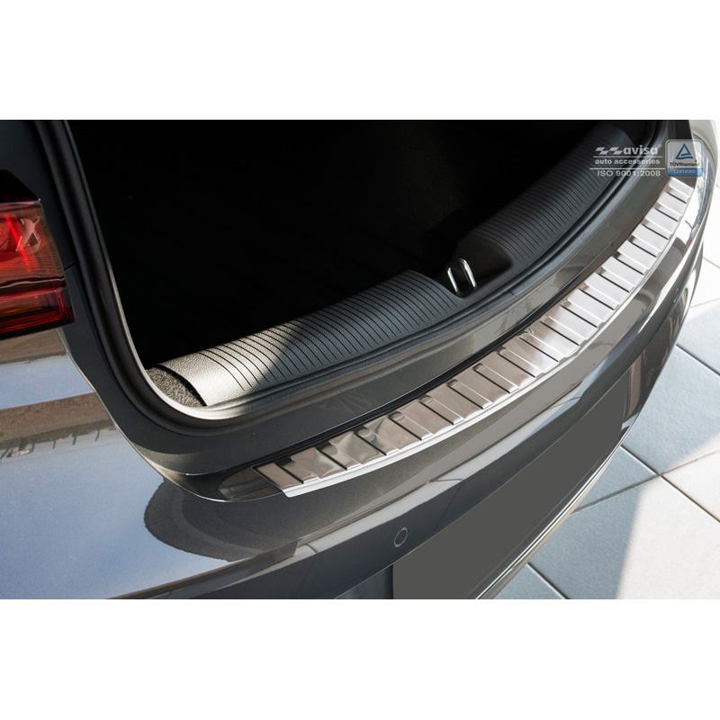 Stainless Steel Rear Bumper protector  Opel Astra K HB 5-doors 2015- 'Ribs'