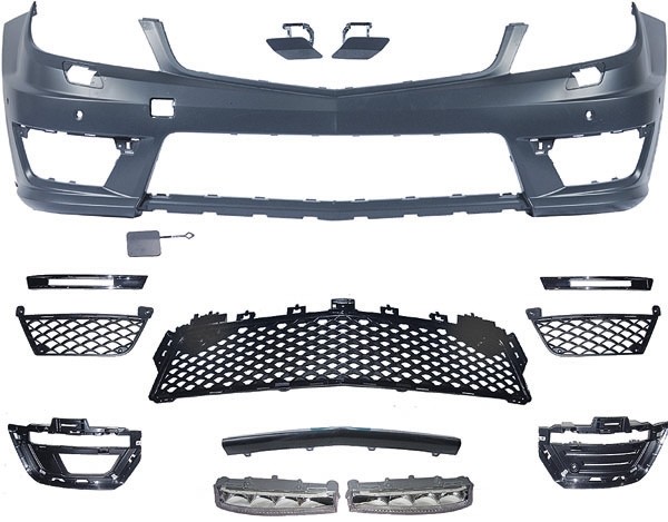 Voorbumper Mercedes C-klasse W204 11-15 C63 AMG-look