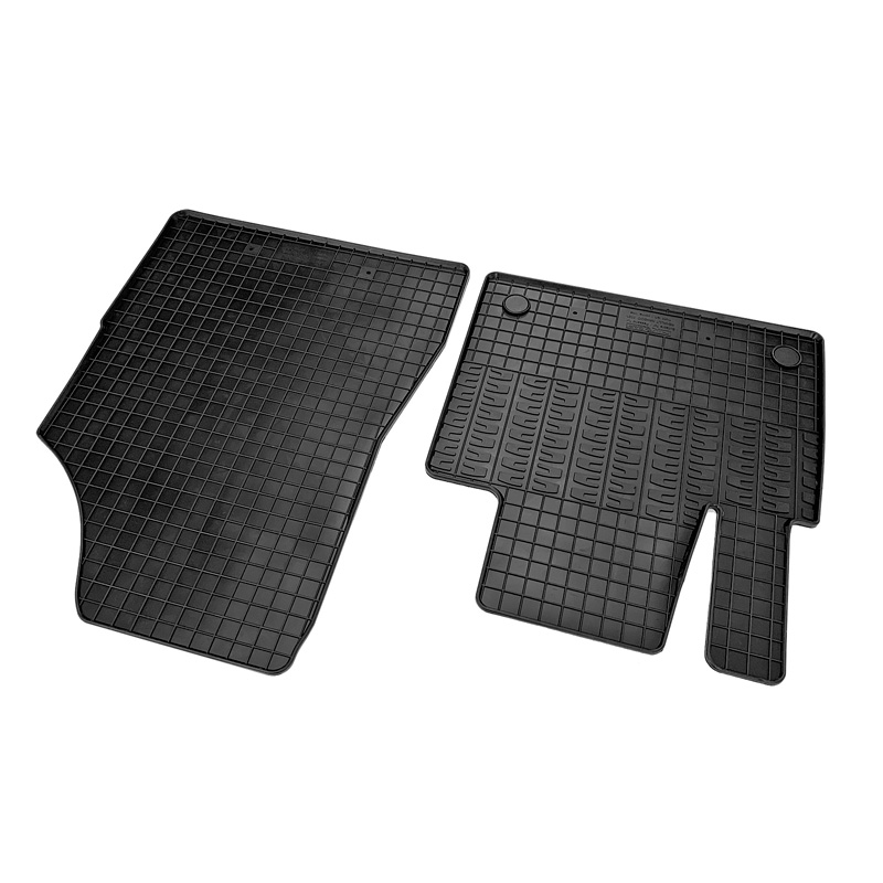 Rubber matten  Mercedes Citan (W420) Box & Renault Kangoo Furgon & Nissan Townstar 2021- (2-delig + montagesysteem)