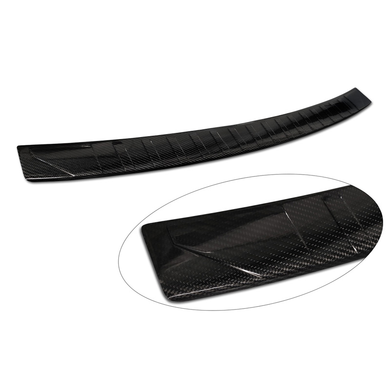 Echt 3D Carbon Achterbumperprotector  BMW X5 F15 2013-2018 met M-Pakket 'Ribs'