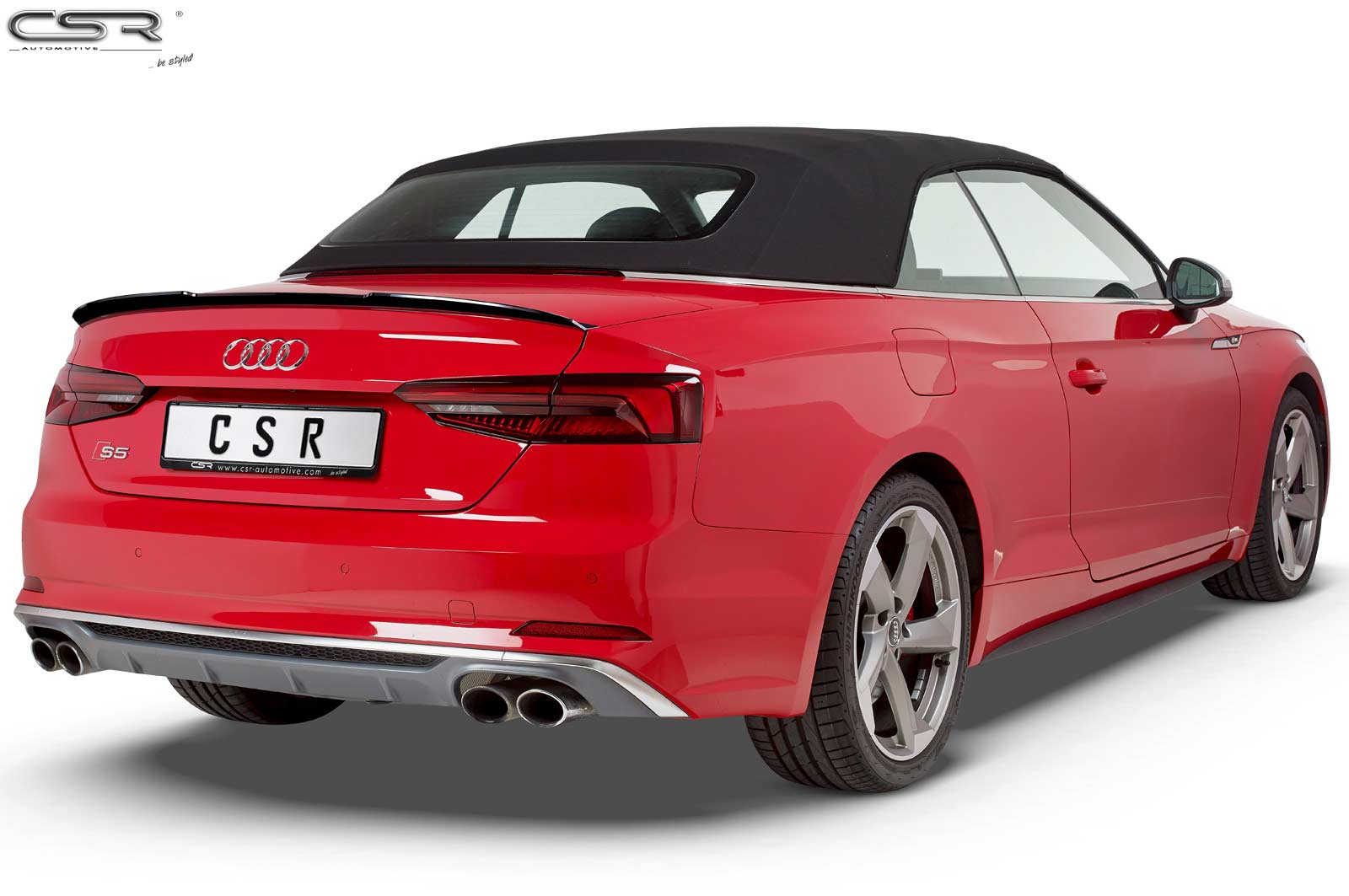 CSR achterspoiler Audi A5 cabrio Glans zwart