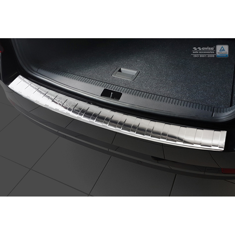 Stainless Steel Rear bumper protector  Skoda Octavia III Kombi Facelift 2017-2020 'Ribs'
