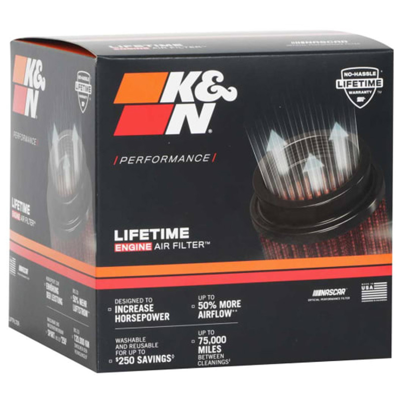 K&N Universal Conical Air Filter 60mm offset flange, 132mm base, 89mm top, 95mm height (RU-1624)