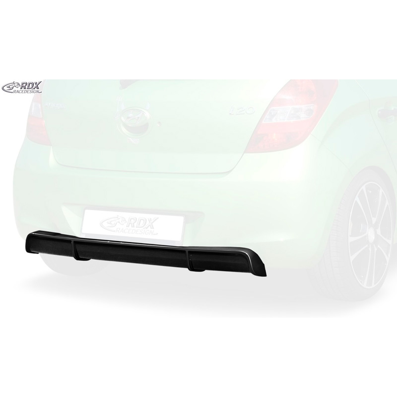 Rear bumper skirt 'Diffusor'  Hyundai i20 PB/PBT 2008-2012 (ABS glossy black)
