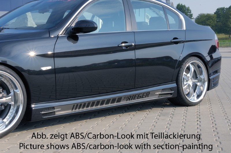 Zijskirts BMW E90 ABS Carbon-look Rieger