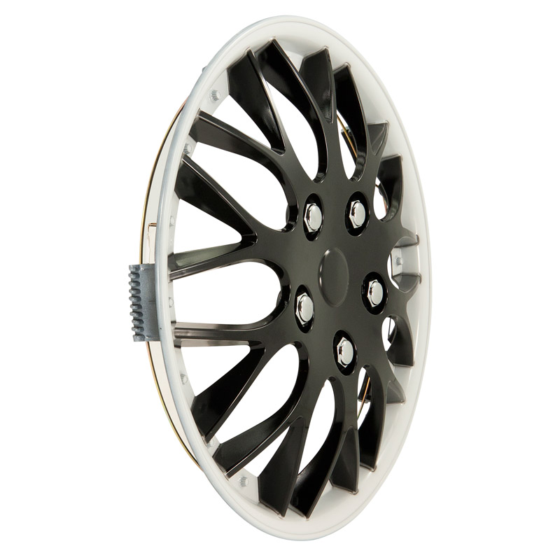 4-Delige Wieldoppenset Missouri 16-inch zwart/witte rand