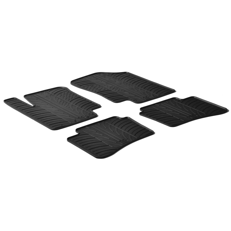 Rubber car mats set  Hyundai i20 2008-2014 (T profile 4-pieces)