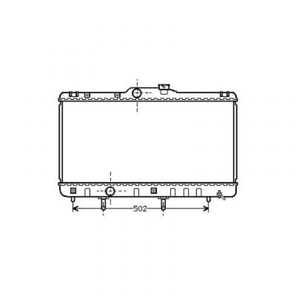 Radiator COROLLA 92-02 350x638x16 1.3/1.6 +/-AC