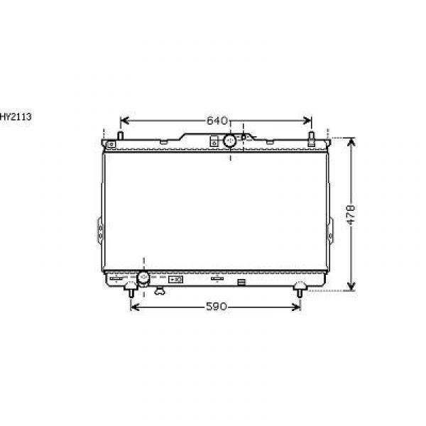 Radiator SANTA FE 3.03-7.03 725x390x26 2.0 CRD +/-AC