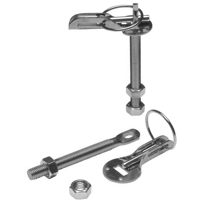 Set universal bonnet hooks/pins - stainless steel
