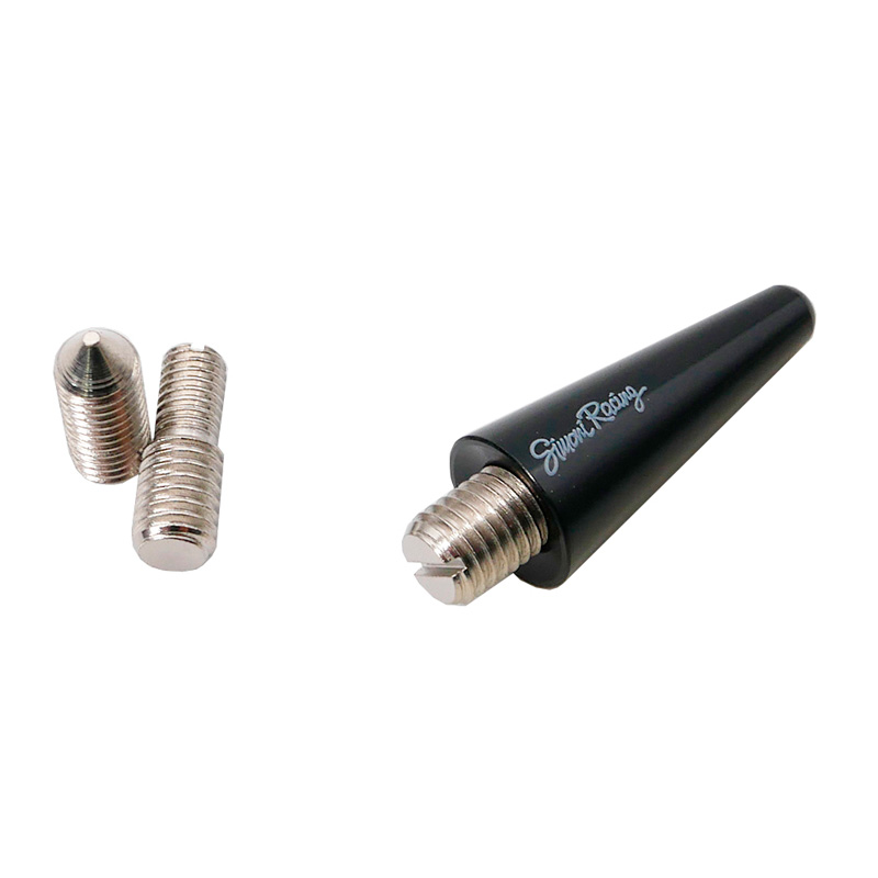 Simoni Racing Aluminum Antenna Top - Black - Length 3cm