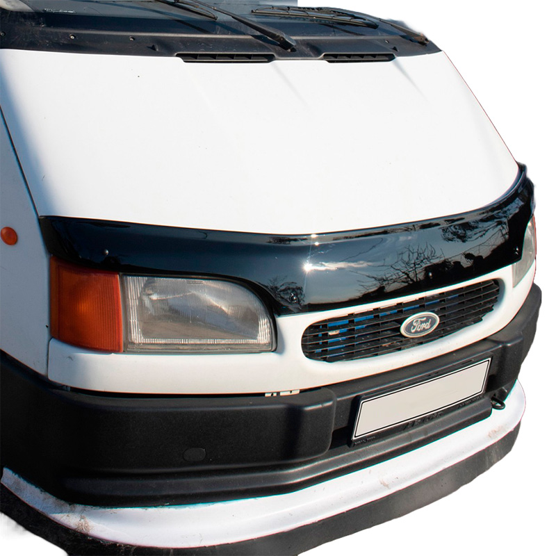 Motorkapbeschermer (steenslagcover)  Ford Transit MK5 1993-2002 - Glanzend zwart