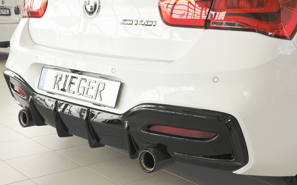 Diffuser BMW 1 Serie M Pakket / M135i / M140i Rieger Glans Zwart