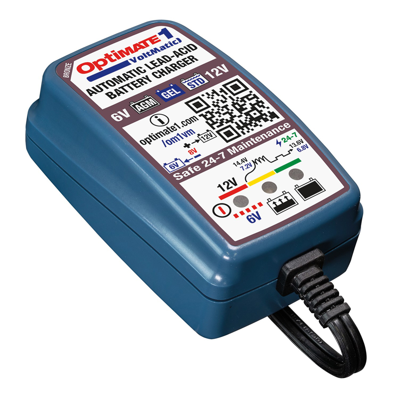 OptiMate 1 VoltMatic 6V / 12V 0,6A  Acculader / tester / onderhouder