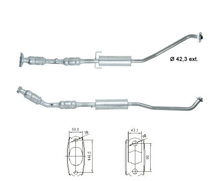 Toyota COROLLA 1.4i 16V 1398 cc 71 Kw / 96 cv 4ZZ-FE Magnaflow C