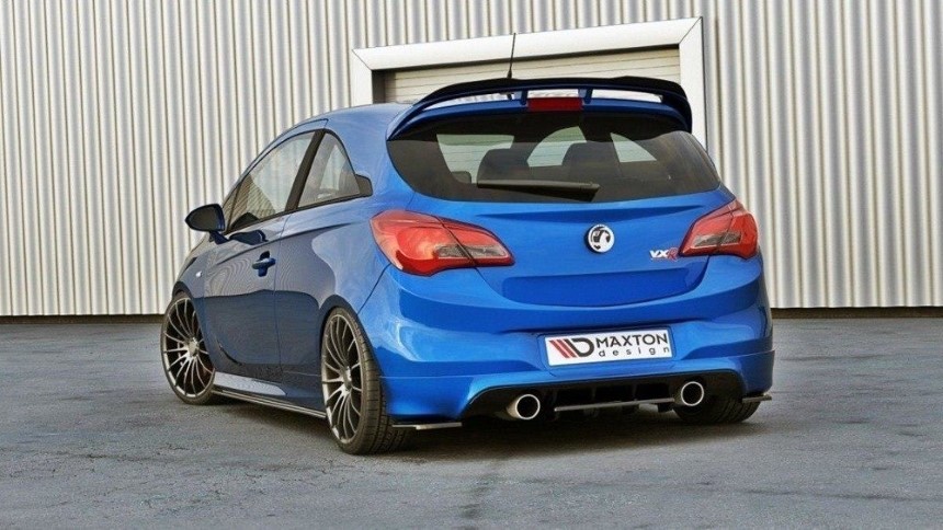 Achterzijde skirts Opel Corsa E OPC/VXR Maxton Design glans zwart