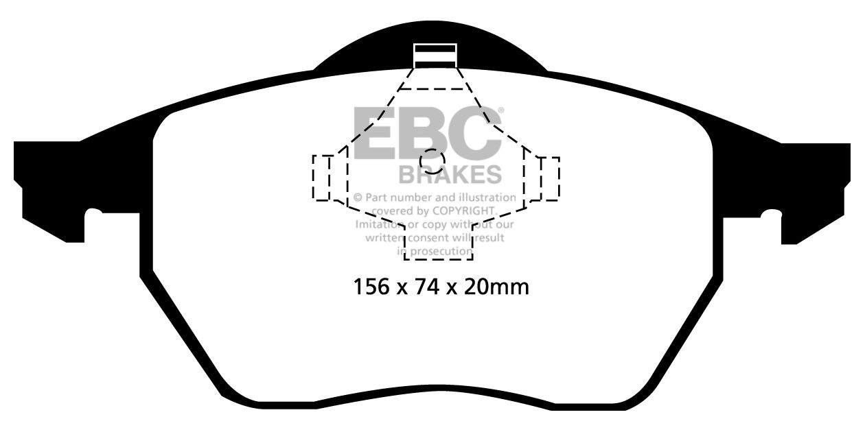 EBC Brakes VW Golf IV 1.8 Turbo 97-99 Remblokken voorzijde redst