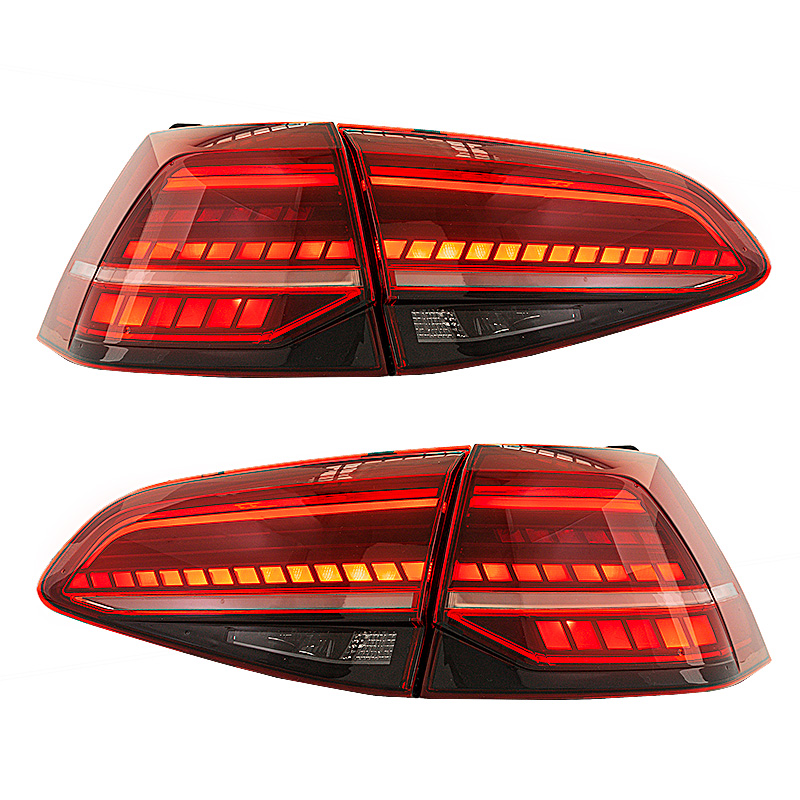 Set LED Tail Lights  Volkswagen Golf VII 2012-2017 & Facelift (7.5) 2017- excl. Variant - Red/Smoke - incl. Dynamic Running Light