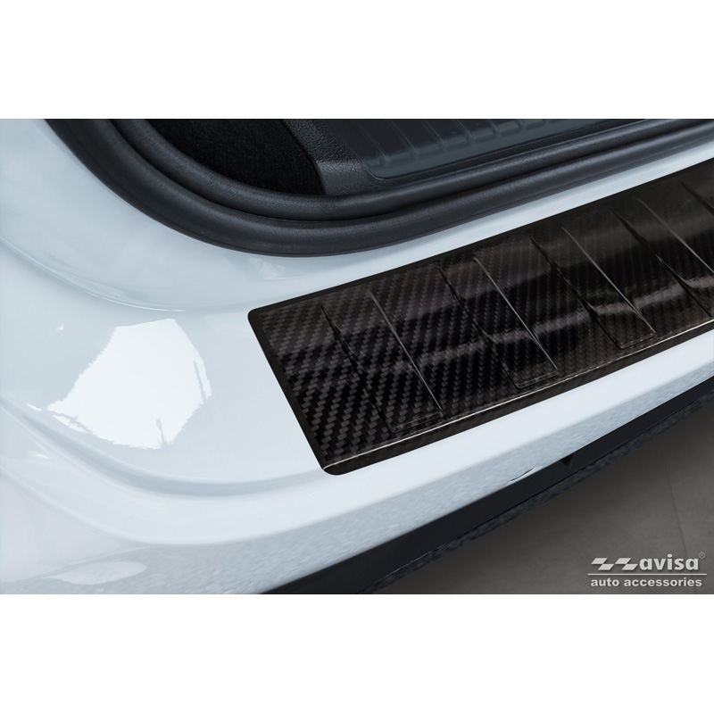 Echt 3D Carbon Achterbumperprotector  Mercedes EQE (X294) SUV 2022- 'Ribs'