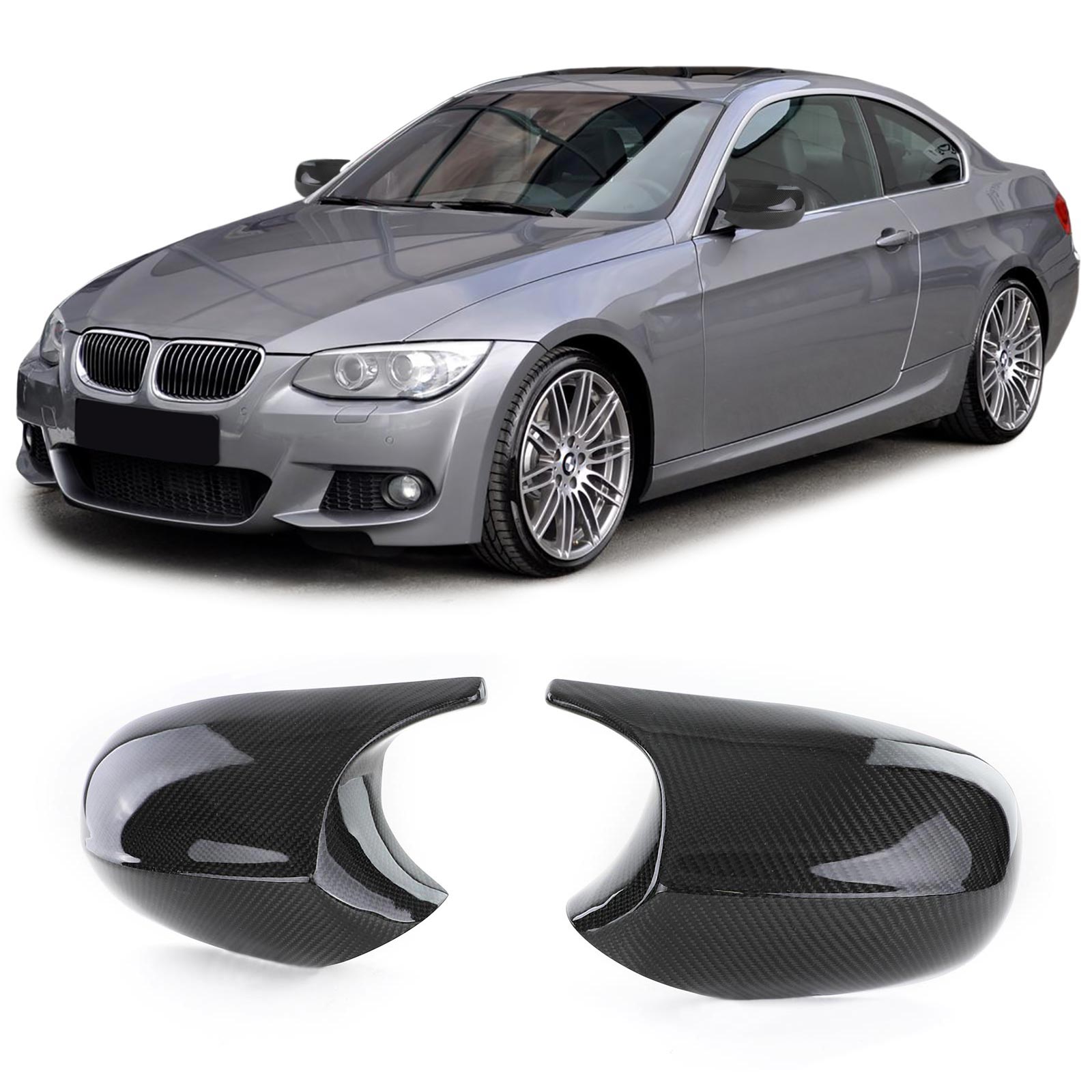 Spiegelkappen BMW 3 Serie E92 Coupe E93 Cabrio 10-13 Carbon