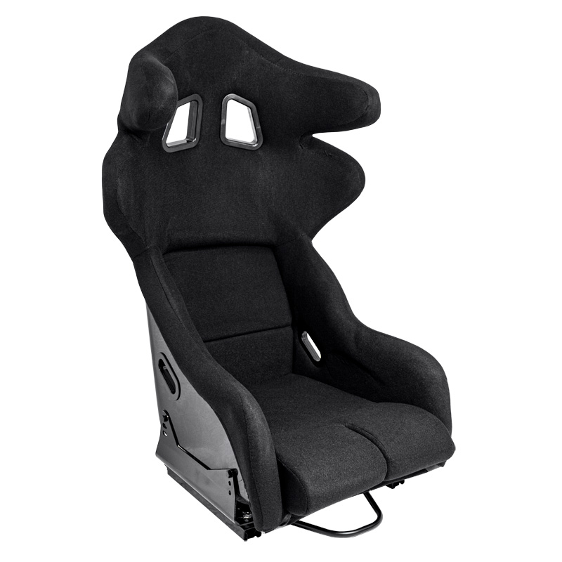 Sport seat 'JJ' - Black - Non-reclinable fibreglass back-rest - incl. slides