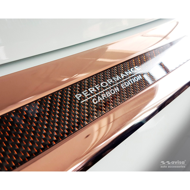 Stainless Steel Rear bumper protector 'Deluxe'  BMW X3 G01 M-Package 2017-2021 & FL 2021- 'Performance' Copper Mirror/Copper Carbon