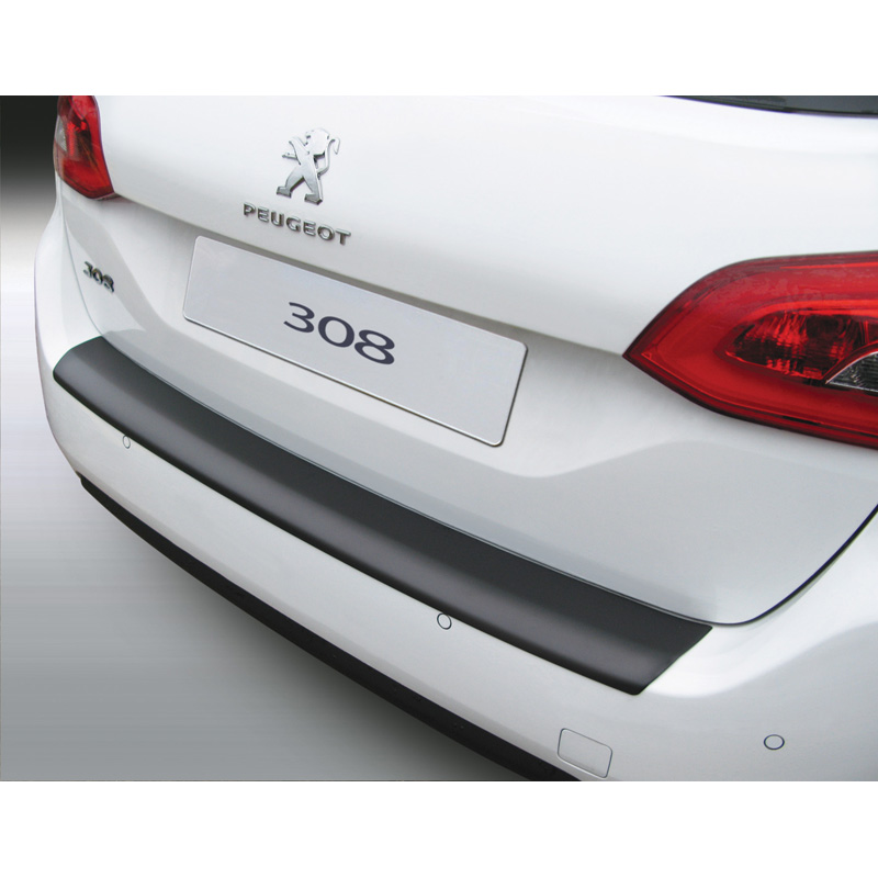 ABS Rear bumper protector  Peugeot 308 SW 5/2014- Black