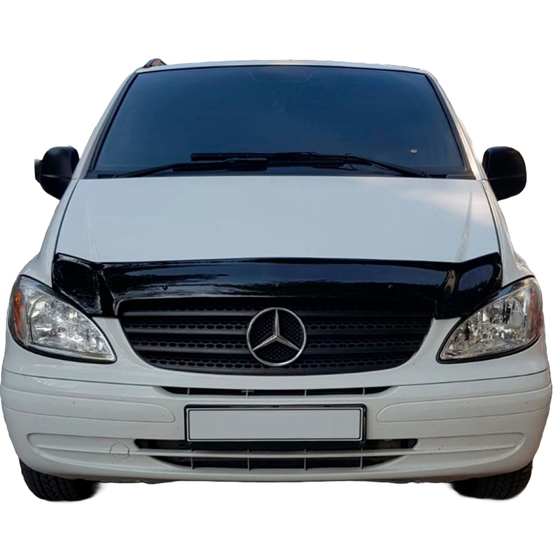 Motorkapbeschermer (steenslagcover)  Mercedes Vito W639 2003-2014 - Glanzend zwart