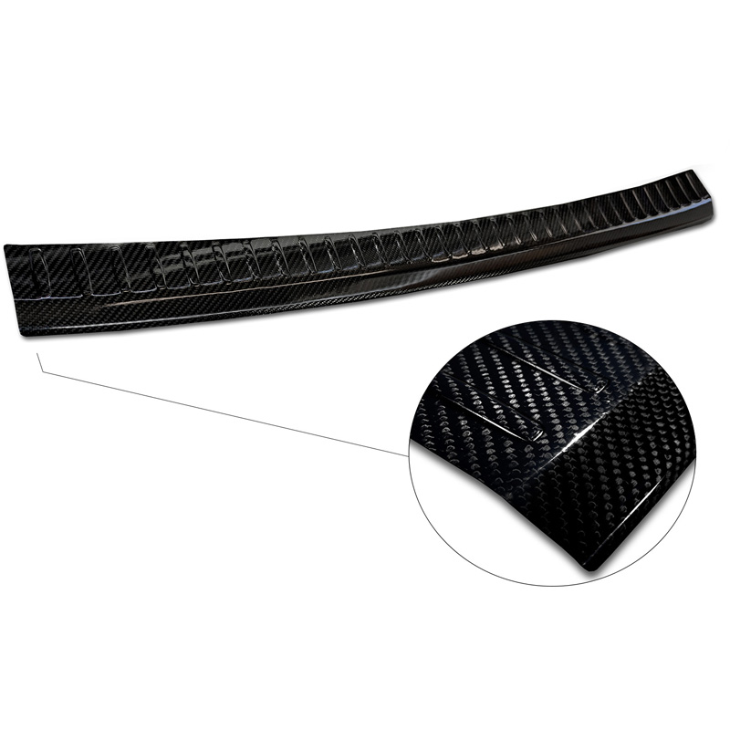 Echt 3D Carbon Achterbumperprotector  Mercedes E-Klasse Kombi FL 2013-2016 'Ribs'