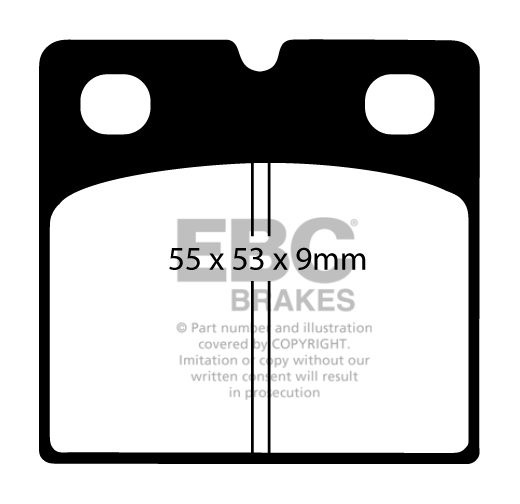 EBC Brakes AUDI R8  Handbrake Pads 2006-.. Remblokken achterzijd