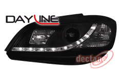 Koplampen Opel Zafira A LED Devil Eyes DRL look zwart