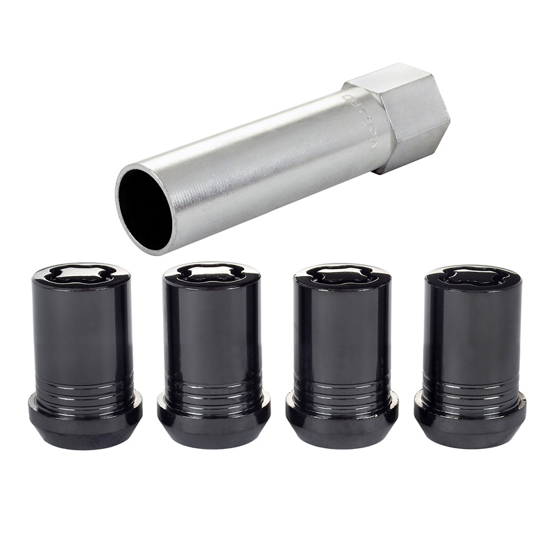McGard HEX/Tuner Wheel locking nuts M12x1.25 Black - Conical - Length 21mm