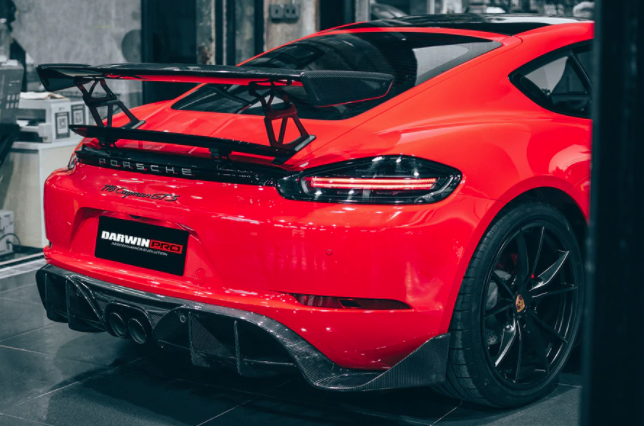 Porsche 718 Cayman/Boxster BKSS Style Carbon Fiber Diffuser 2017-2021