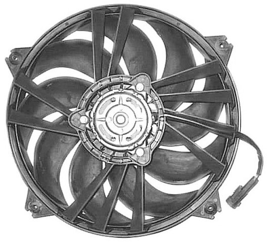 Radiator FAN PARTNER/DOBLO 01-05 385mm 1.9/2.0 DS
