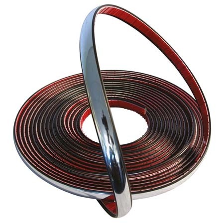 Decoratie strip chroom  9mm 8m
