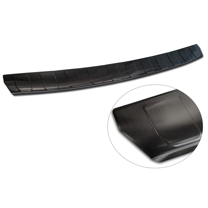 Black Stainless Steel Rear bumper protector  Citroën C5 X 2021- 'Ribs'