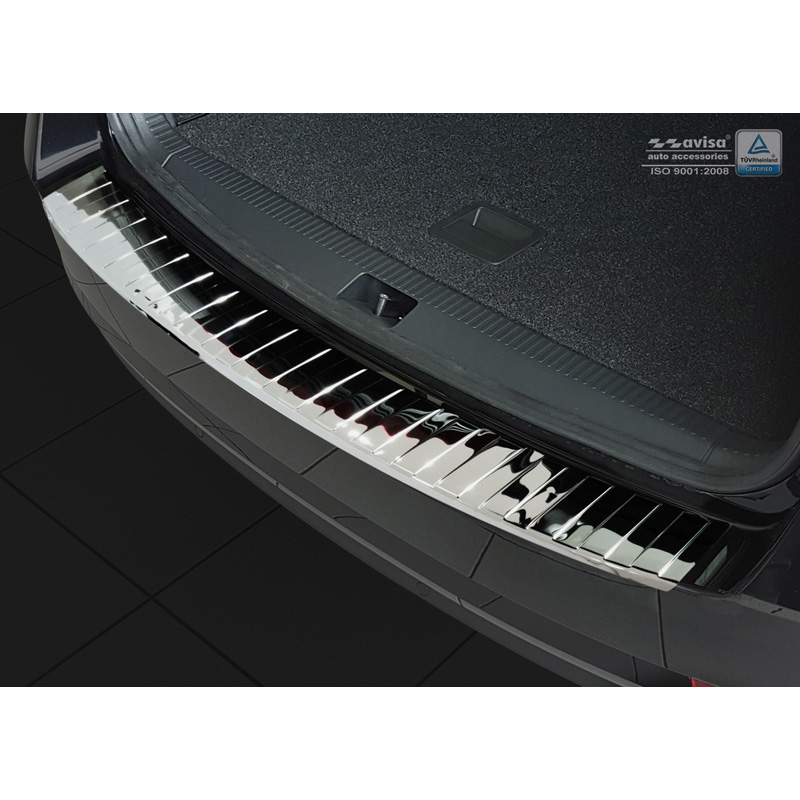 Chroom RVS Achterbumperprotector  Skoda Octavia III Kombi Facelift 2017-2020 'Ribs'