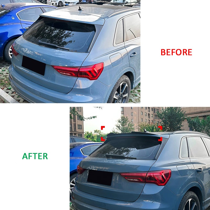 Roof spoiler (Spoiler Cap)  Audi Q3 (F3B) 2019-2025 (ABS Glossy Black)