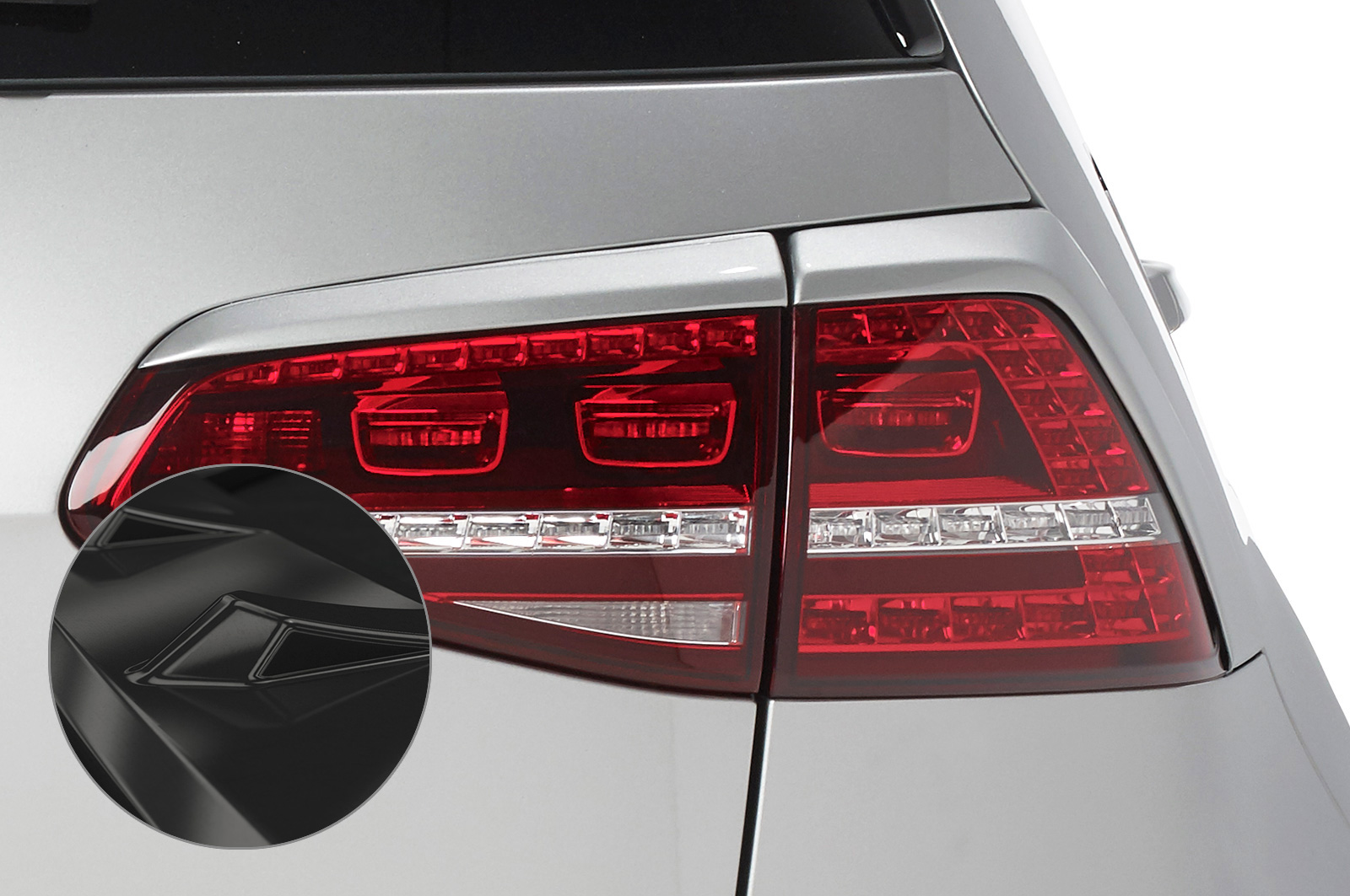 Achterlichtspoiler VW Golf 7 (Type 1K) CSR Glans Zwart