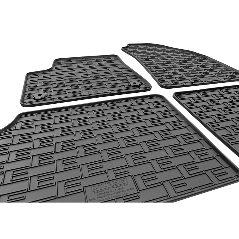 CIKCAR Rubber car mats set  Opel Frontera / Citroën C3 Aircross 2024- (EV)  (4-pieces + fixing system)