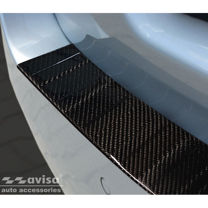 Echt 3D Carbon Achterbumperprotector  BMW 5-Serie F11 Touring 2010-2016 'Ribs'