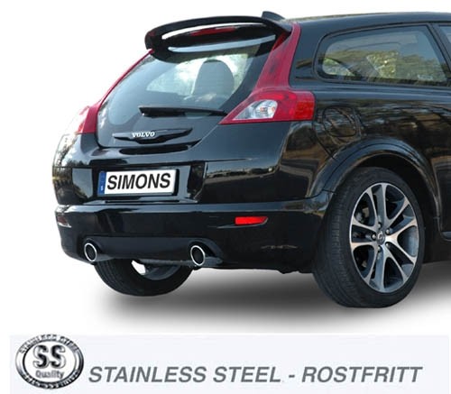 Simons Dual Power Uitlaatsysteem af kat. Volvo C30 2007>