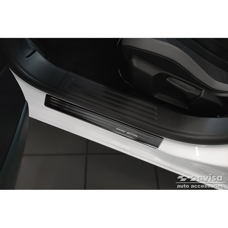 Black Inox door sill protectors  Opel Mokka 2020- - 'Special Edition' - 4-pieces