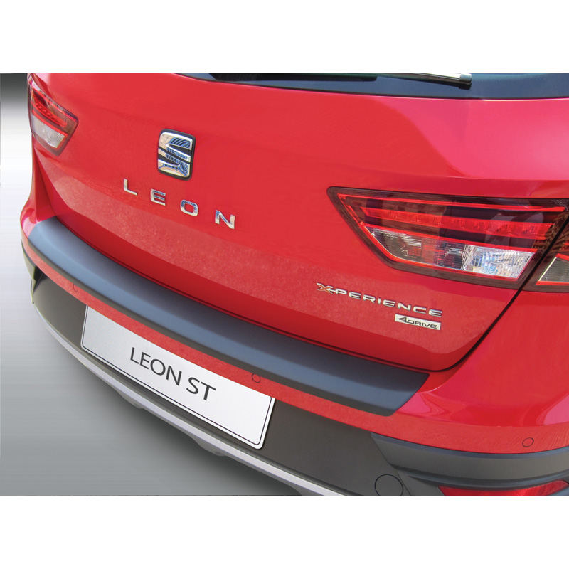 ABS Rear bumper protector  Seat Leon (5F) ST S/SE/FR/X-Perience/Cupra 2013-2016 Black