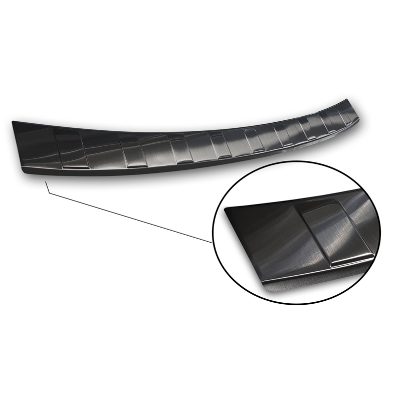 Black Stainless Steel Rear bumper protector  Volvo V60 II 2018- incl. Cross Country & R-Design