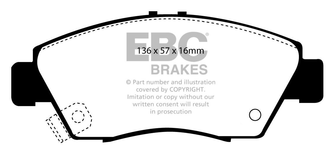 EBC Brakes HONDA Civic 1.4 (MB2) 2000-2002 Remblokken voorzijde